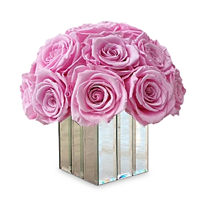 Rose Box Nyc Mini Modern Half Ball Of Roses In Blush Pink