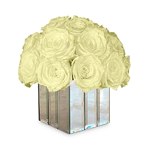 Rose Box Nyc Mini Modern Half Ball Of Roses In Sweet Lemon