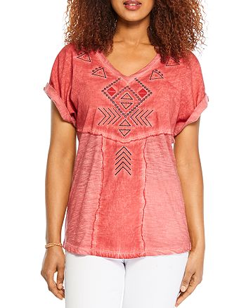 NIC and ZOE Embroidered Knit Top | Bloomingdale's