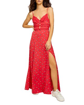 Free People - Out & About Lace Trimmed Maxi Dress