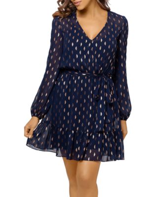 aqua clip dot dress