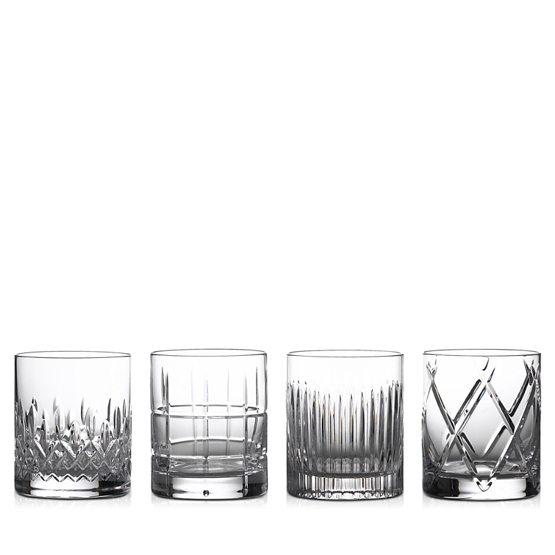 Waterford Short Stories Double Old Fashioned Glass, Set Of 4, (mixed (aras, Cluin, Lismore & Olann)