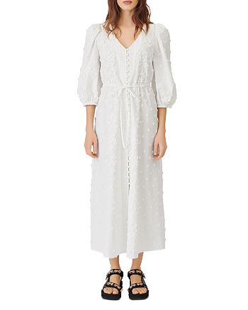 Maje Roxitane Cotton Embroidered Midi Dress | Bloomingdale's