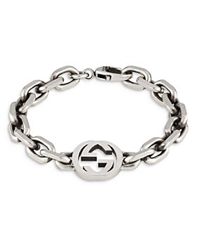 Gucci - Sterling Silver Interlocking Chain Bracelet