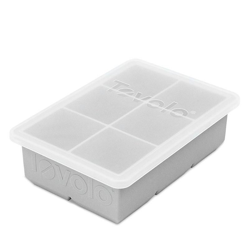 Tovolo King Cube Ice Tray With Lid In Gray