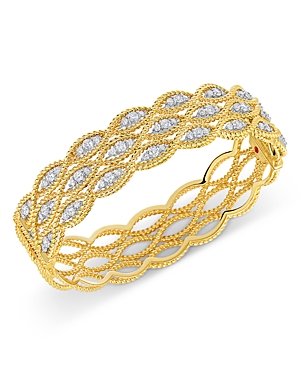 Roberto Coin 18k Yellow Gold New Barocco Diamond Openwork Bangle Bracelet