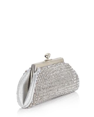 white and silver clutch
