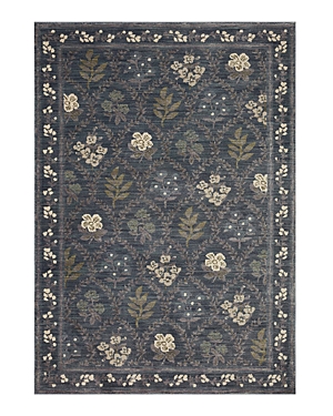Rifle Paper Co Fiore Fio-04 Area Rug, 6'3 X 9' In Navy