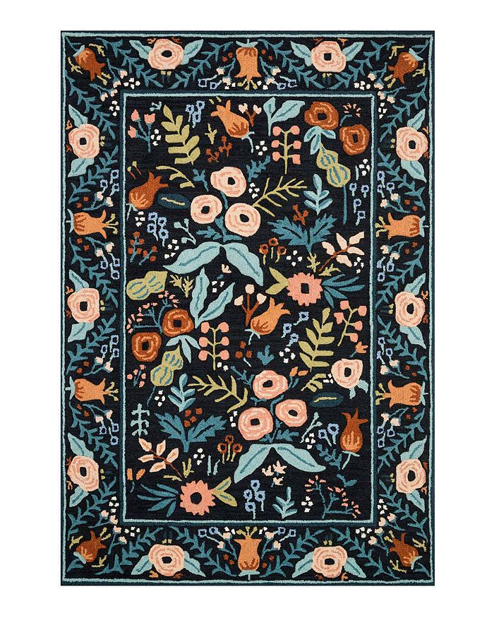 Rifle Paper Co. Les Fleurs LES01 Area Rug Collection Bloomingdale's