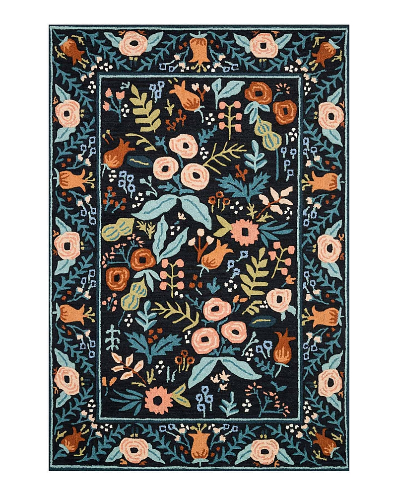 Rifle Paper Co. Les Fleurs Les-01 Area Rug, 7'9 x 9'9