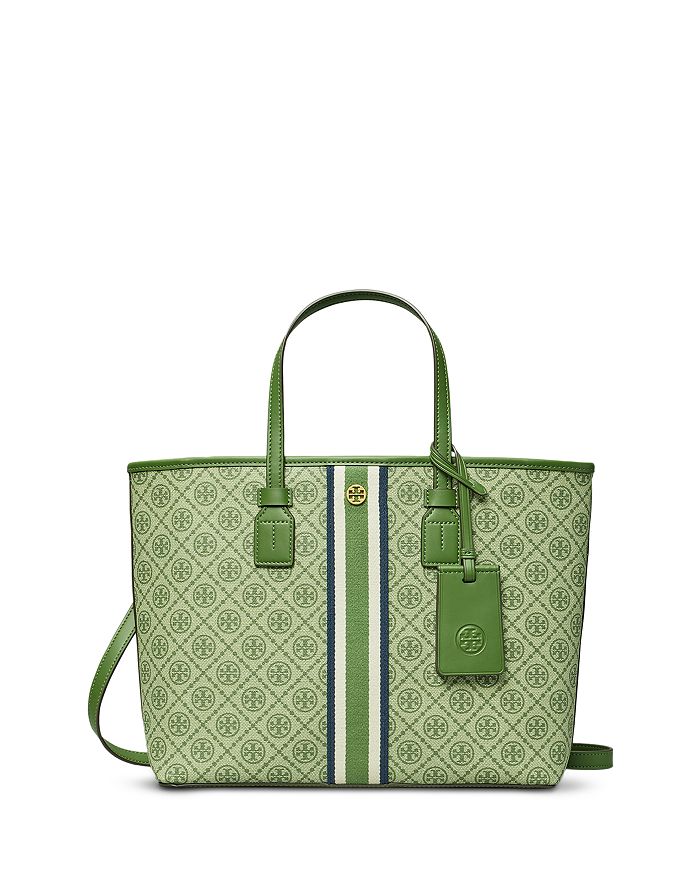 TORY BURCH MONOGRAM COATED CANVAS SMALL TOTE - กระเป๋าแบรนด์จากโรงงาน :  Inspired by LnwShop.com