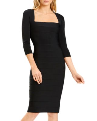 Hervé Léger Icon Square Neck Bandage Dress