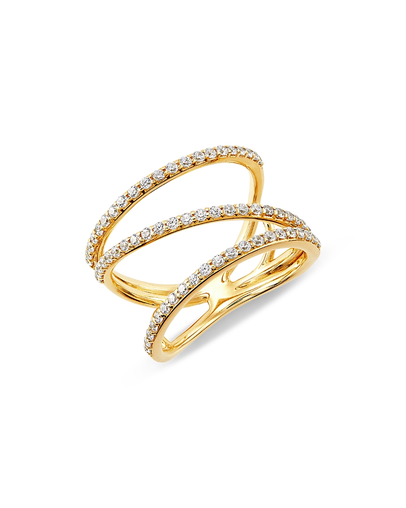 Bloomingdale's Fine Collection Diamond Diagonal Ring in 14K Yellow Gold, 0.50 tcw
