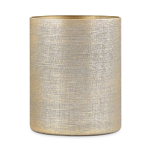 Labrazel Woven Waste Basket In Silver/gold
