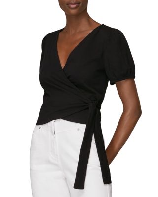 Whistles - Cotton Wrap Top