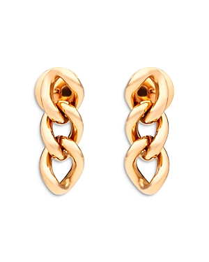 Shop Pomellato 18k Rose Gold Iconica Tango Chain Link Drop Earrings