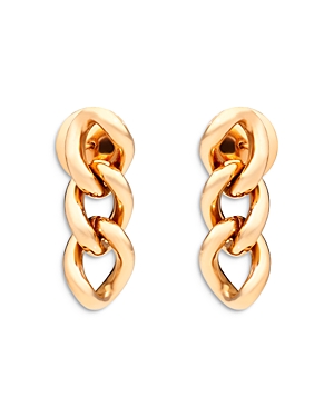 Pomellato 18k Rose Gold Iconica Tango Chain Link Drop Earrings In Rose Gold