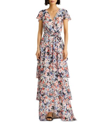 Ralph Lauren Floral Tiered Ruffle Gown | Bloomingdale's