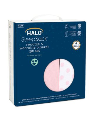 Unisex SleepSack Organic Swaddle and Wearable Blanket Gift Set, 2 Piece - Baby