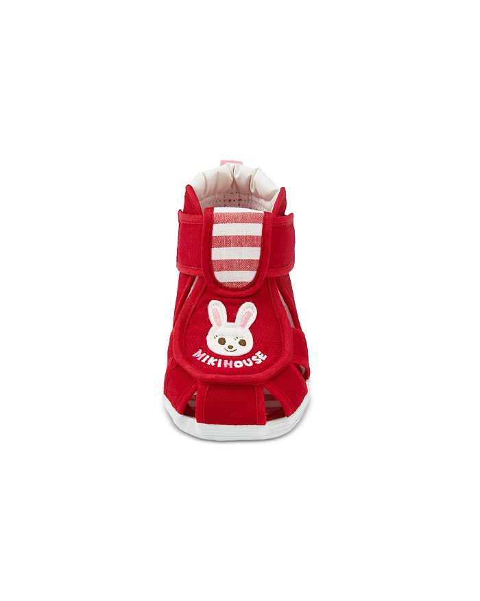 Shop Miki House Girls' Bunny Cotton Sandals Toddler In Red