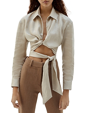 Musier Cropped Wrap Shirt
