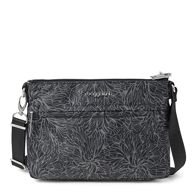 Baggallini Rfid Memento Crossbody Bag In Midnight Blossom