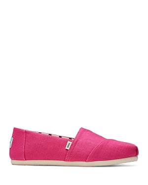 Toms Women's Alpargata Heritage Slip On Flats Women's Shoes In Bright Pink