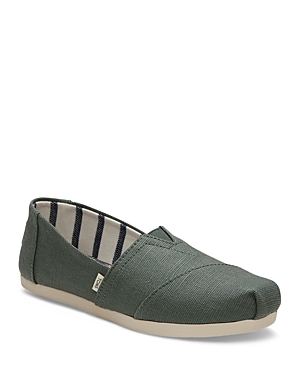 Toms Women's Printed Alpargata Flats Women's Shoes In Medium Green