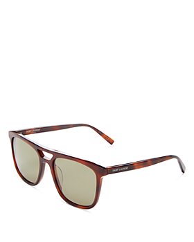 Saint Laurent - Men's Brow Bar Square Sunglasses, 56mm