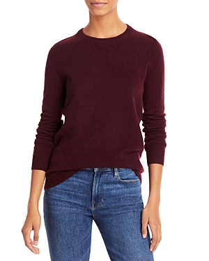 C By Bloomingdale's Cashmere C By Bloomingdale's Crewneck Cashmere Sweater - 100% Exclusive In Heather Burgandy