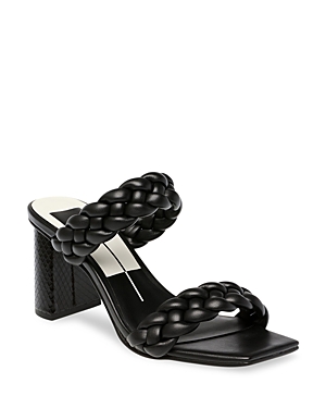 Dolce Vita Paily Rhinestone Heels Sandal In Black Rhinestone