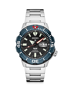 Seiko Watch Prospex Padi Edition Automatic Divers Watch, 47.8mm In Silver