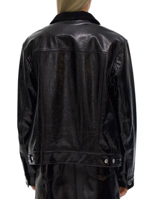 04ss/Helmut lang/Leather trucker JKT黒/46 Helmut Lang Patent Leather Trucker Jacket | Bloomingdale's