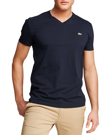 Lacoste Solid V-Neck Tee | Bloomingdale's