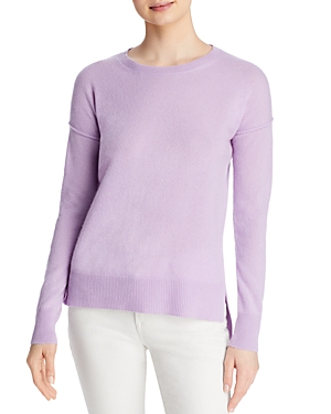 Aqua Cashmere High Low Cashmere Sweater - 100% Exclusive In Cosmo Purple
