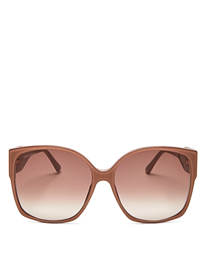 Jimmy Choo Women's Square Sunglasses, 61mm In Tan/brown