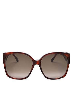 Jimmy Choo Women's Square Sunglasses, 61mm In Havana/brown