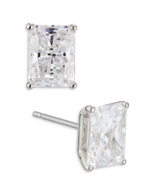 Modern Love Emerald Cut Cubic Zirconia Stud Earrings