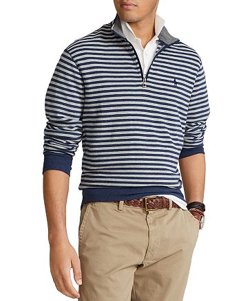 Polo Ralph Lauren Striped Jersey Quarter Zip Pullover | Bloomingdale's