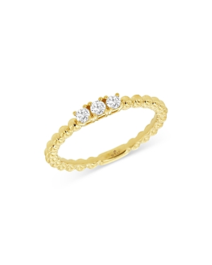 Bloomingdale's Three Stone Diamond Stacking Band in 14K Yellow Gold, 0.15 ct. t.w. - 100% Exclusive