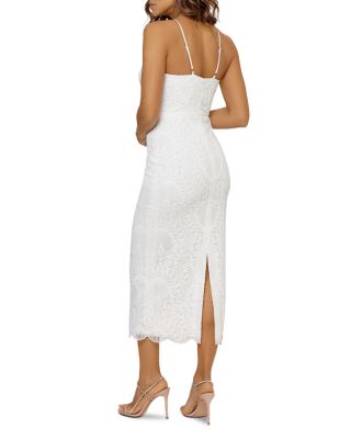 aqua lace cami midi dress