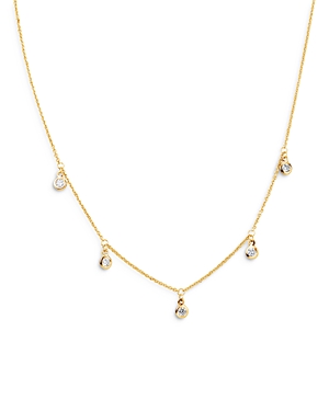 Bloomingdale's Diamond Droplet Station Necklace in 14K Yellow Gold, 0.30 ct. t.w. - 100% Exclusive
