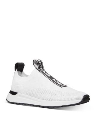 Stretch Knit Mk White Slip On Sneakers MICHAEL Michael Kors