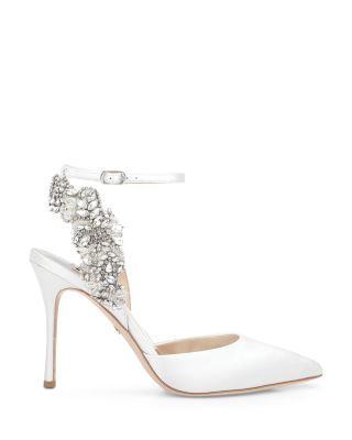 white pumps thick heel