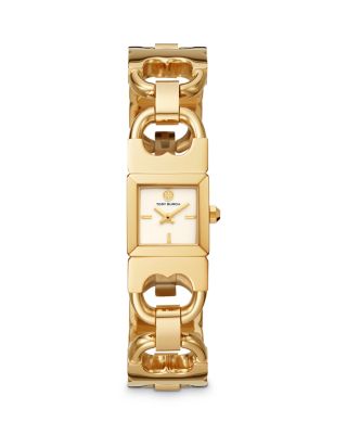 Tory Burch The Double T Link Watch, 18mm x 18mm | Bloomingdale