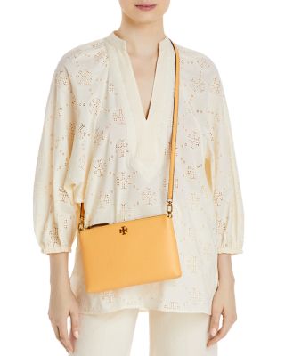Kira Small Pebbled Leather Top-Zip Crossbody