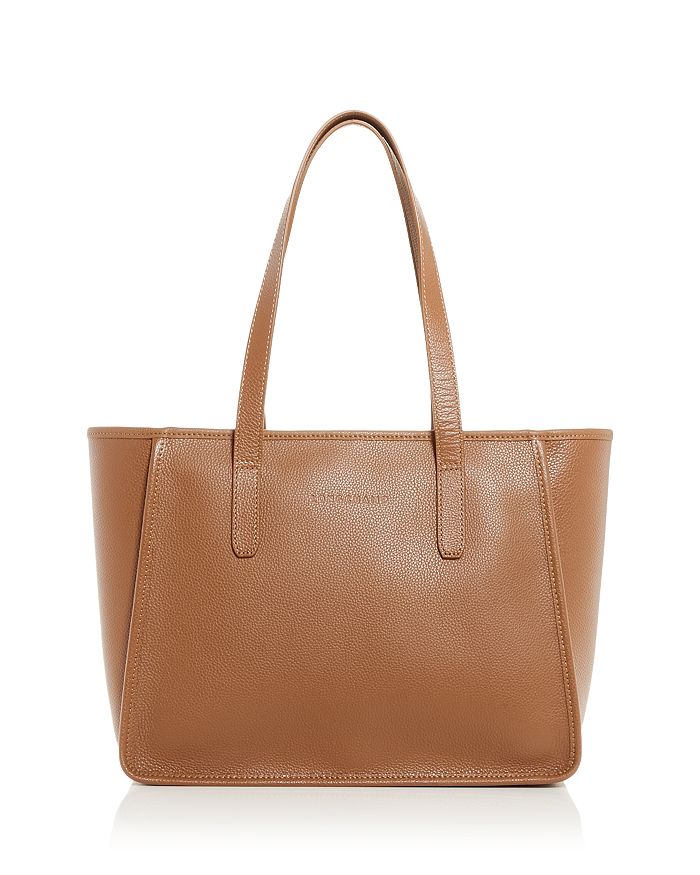 Longchamp Le Foulonné Medium Leather Tote Bag - Brown
