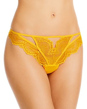 Thistle & Spire Kane Lace Thong In Marigold