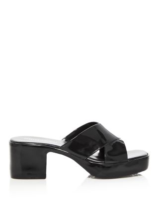 Women's Bubblegum Jelly Platform High Heel Slide Sandals