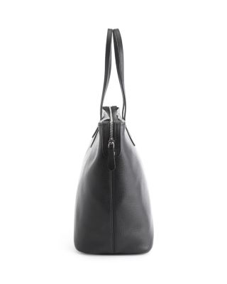Pebble Grain Leather Wide Tote